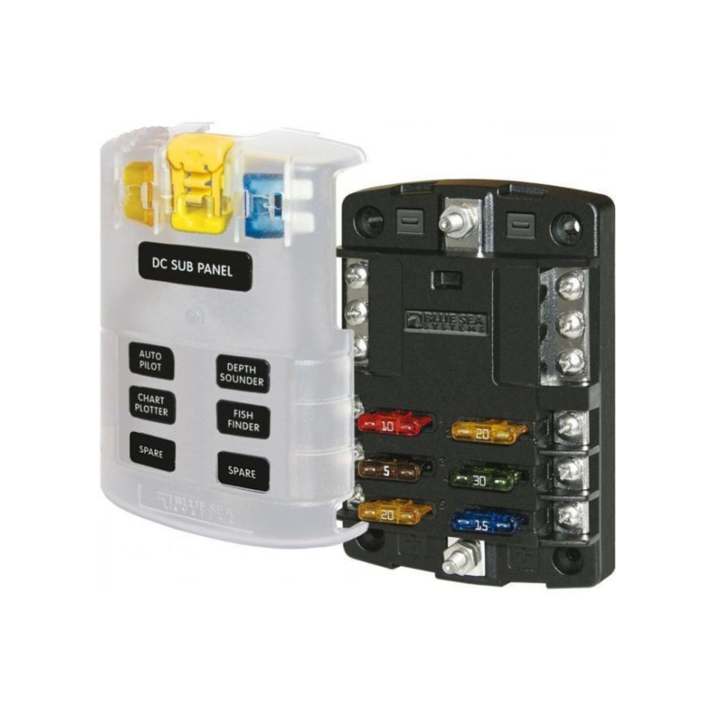 Blue Sea Systems Sicherungs-Verteiler für 6 bis 12 Stromkreise