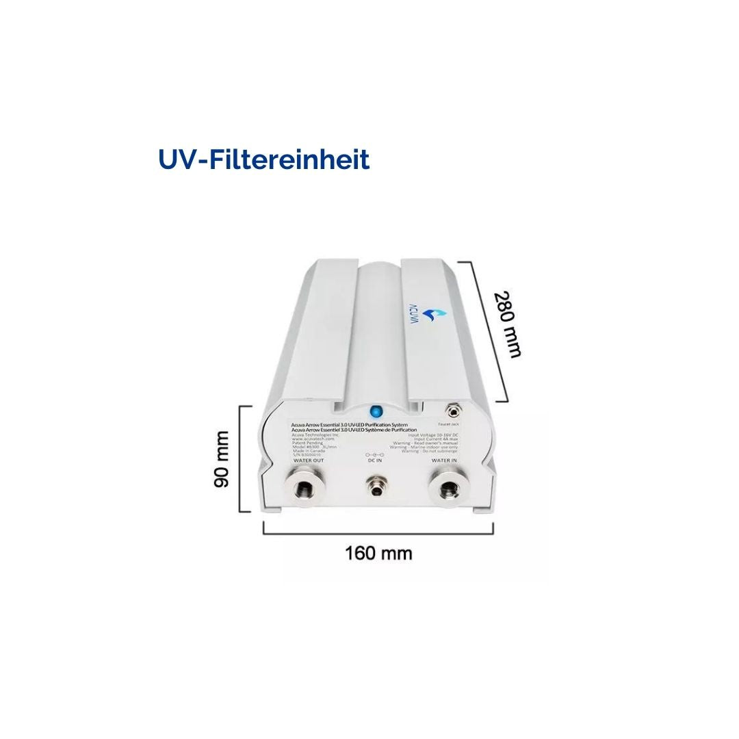 Arrow 5 UVC-LED Wasserreiniger für Boote inkl. Wasserhahn