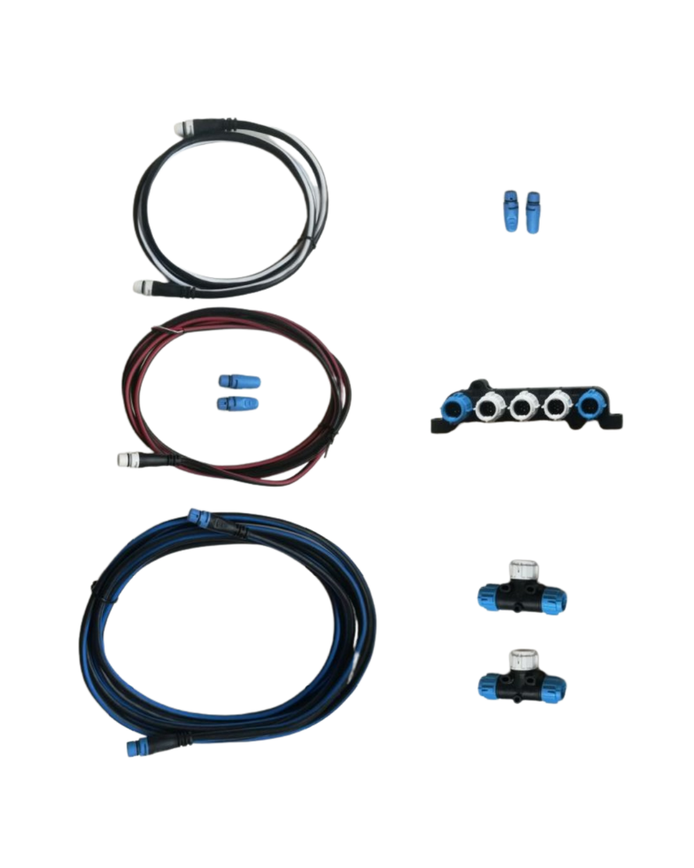 1 x SeatalkNG Power Kabel, A06049 1 x 5 m SeatalkNG Backbone Kabel, A06036 1 x 0,4 m SeatalkNG Spur-Verbindungskabel, A06039 1 x SeatalkNG 5-Wege Verbinder, A06064 2 x SeaTalkNG T-Stück, A06028 2 x SeaTalkNG Terminator, A06031